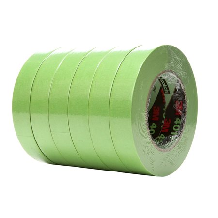 3M 3M™ 401+/233+ Masking Tape, 6.7 Mil, 1" x 60 yds., Green, 24/Case T935401